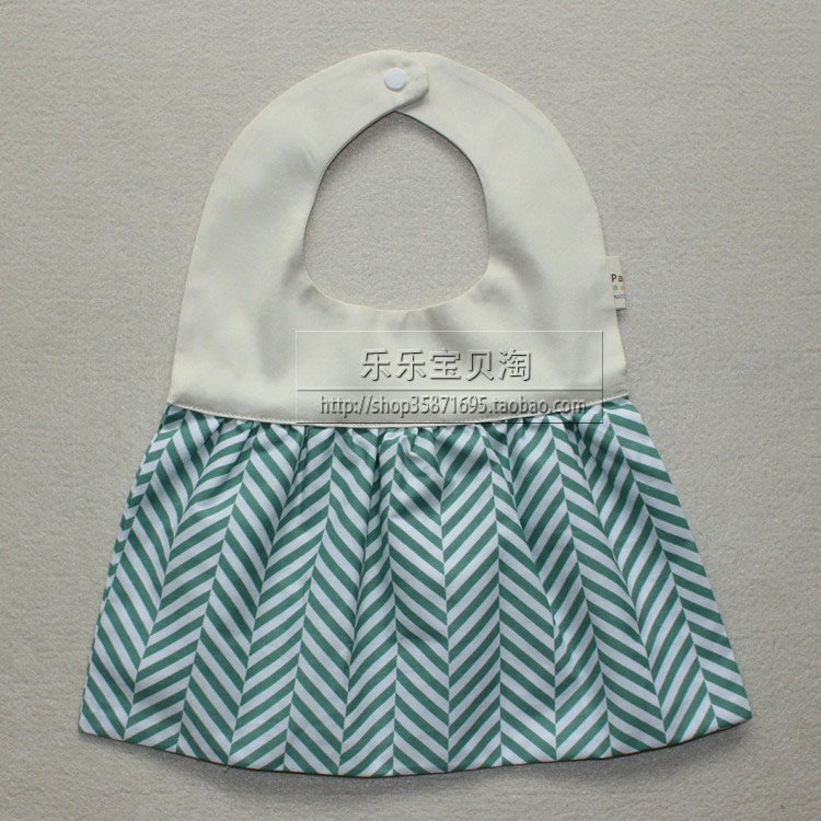 순수 코튼 방수 스커트 앞치마 작업복 슬링 크로스 베이비 턱받이 방수 타액 냅킨 턱받이  소녀