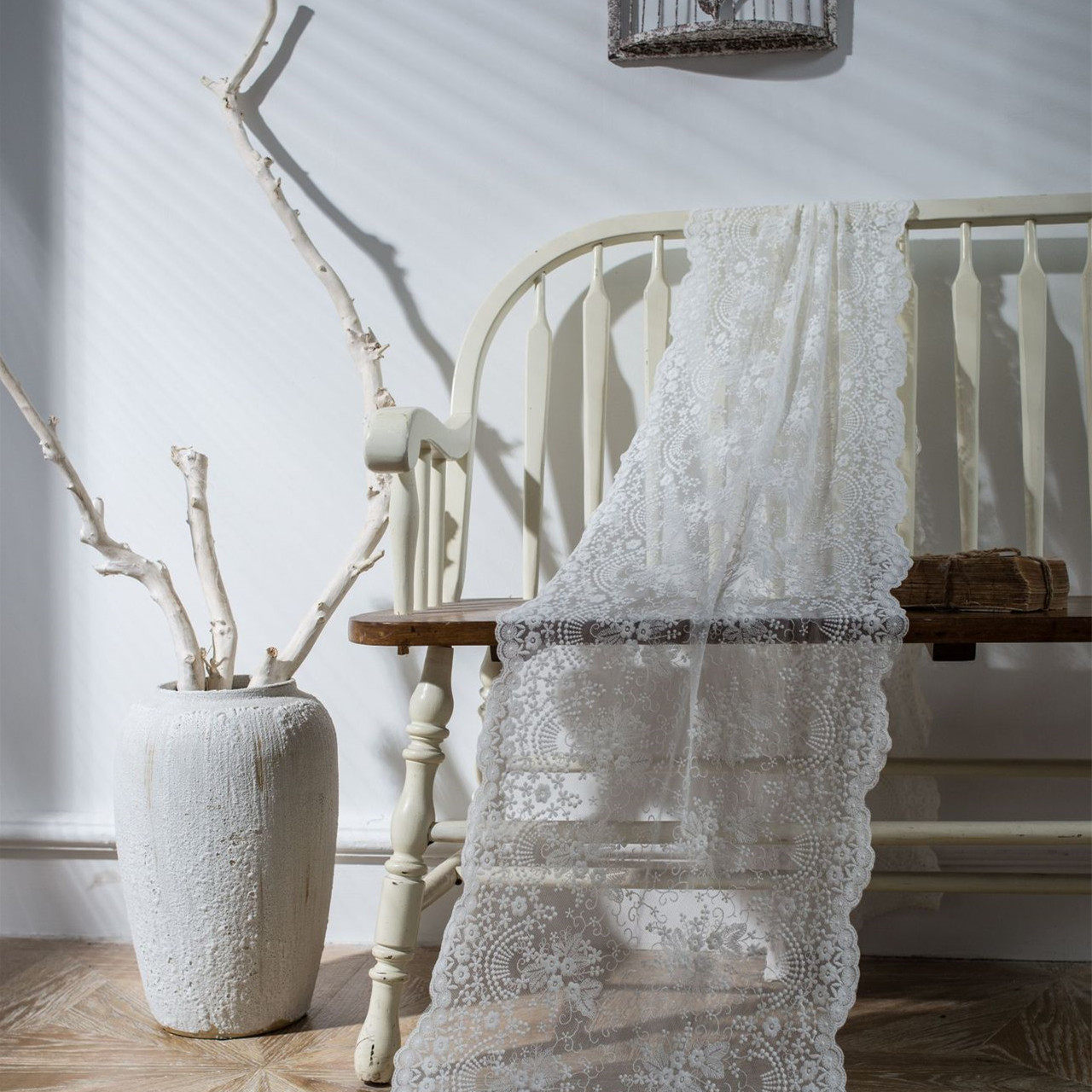 法式复古奢华花丛刺绣蕾丝桌旗 北欧INS镂空美式田园小清新柜巾,居家布艺,桌旗,淘宝优惠券,粉丝福利购,淘宝优惠卷