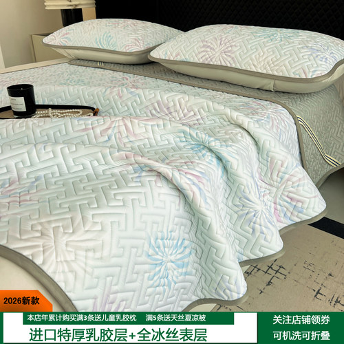 泰国天然乳胶全冰丝可机洗抑菌型