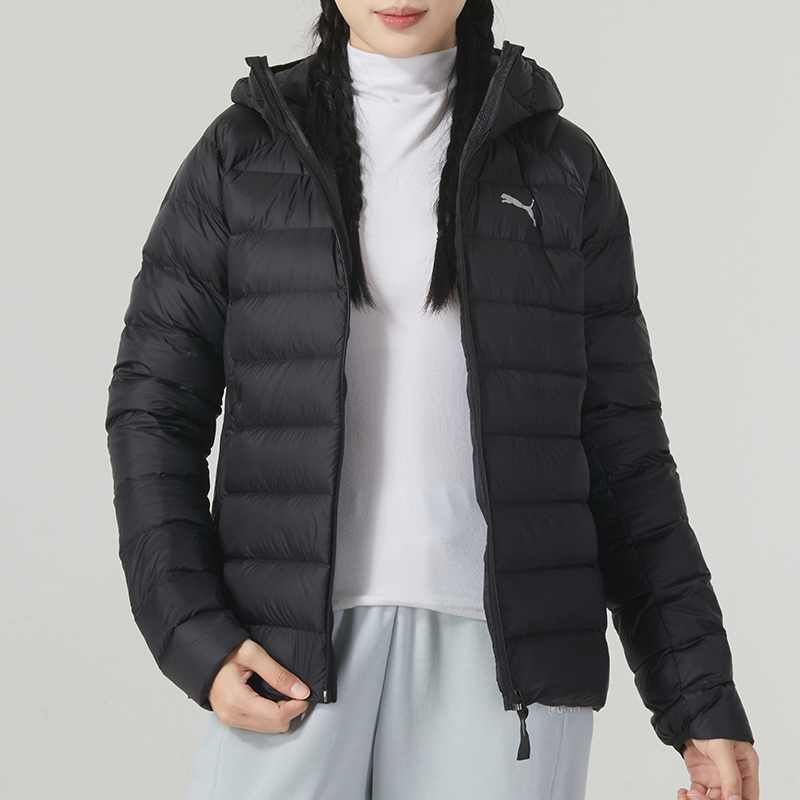 彪马女装夏新款轻薄羽绒服时尚修身户外防风保暖运动连帽外套