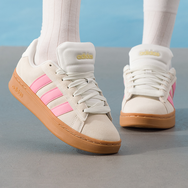 阿迪达斯 （adidas）女鞋网球鞋 秋季GRAND COURT运动板鞋厚底