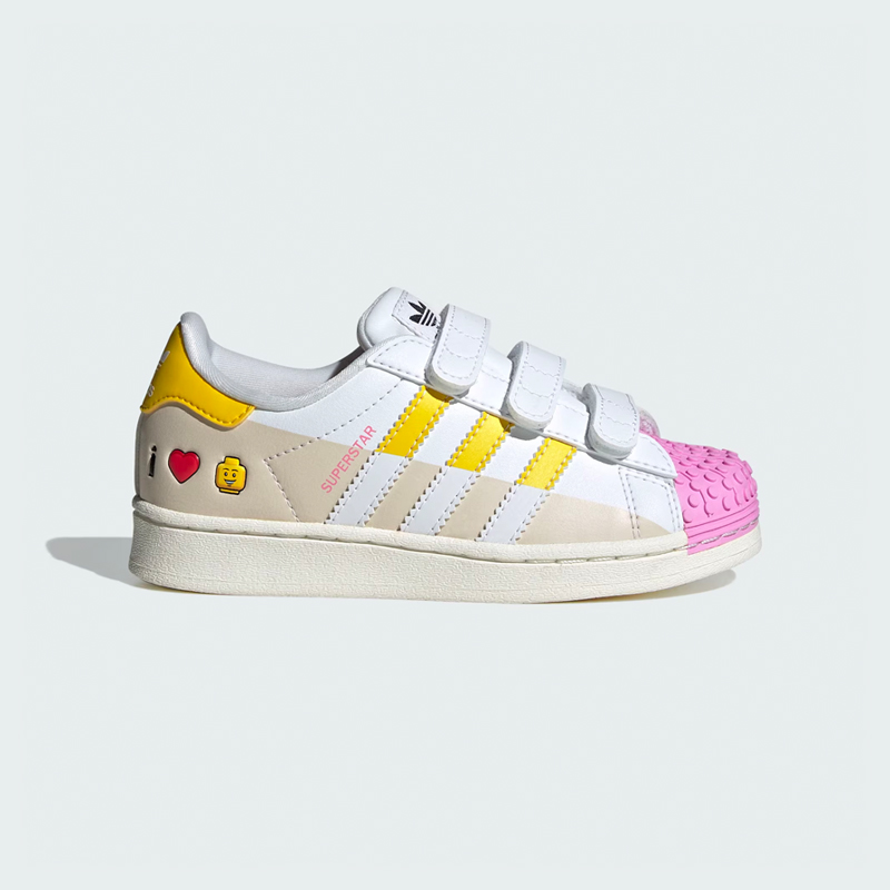 Adidas阿迪达斯儿童鞋夏季新款男女魔术贴乐高联名运动板鞋IF29