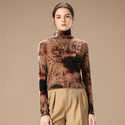 品牌年轻款内搭水溶羊毛上衣高领