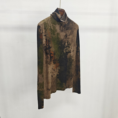 100%水溶羊毛高领国风针织打底衫