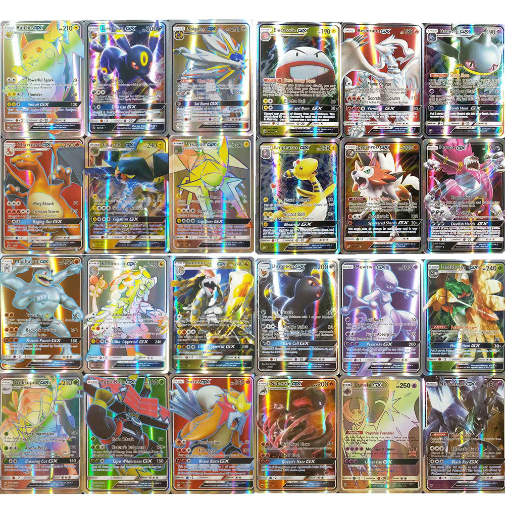 不重复宠物小精灵宝可梦卡片英文版ex gx闪卡神奇宝贝pokemon卡牌