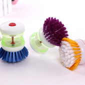 3个创意家居多功能液压洗锅刷刷锅器 洗洁精 清洁锅刷洗碗刷子可装