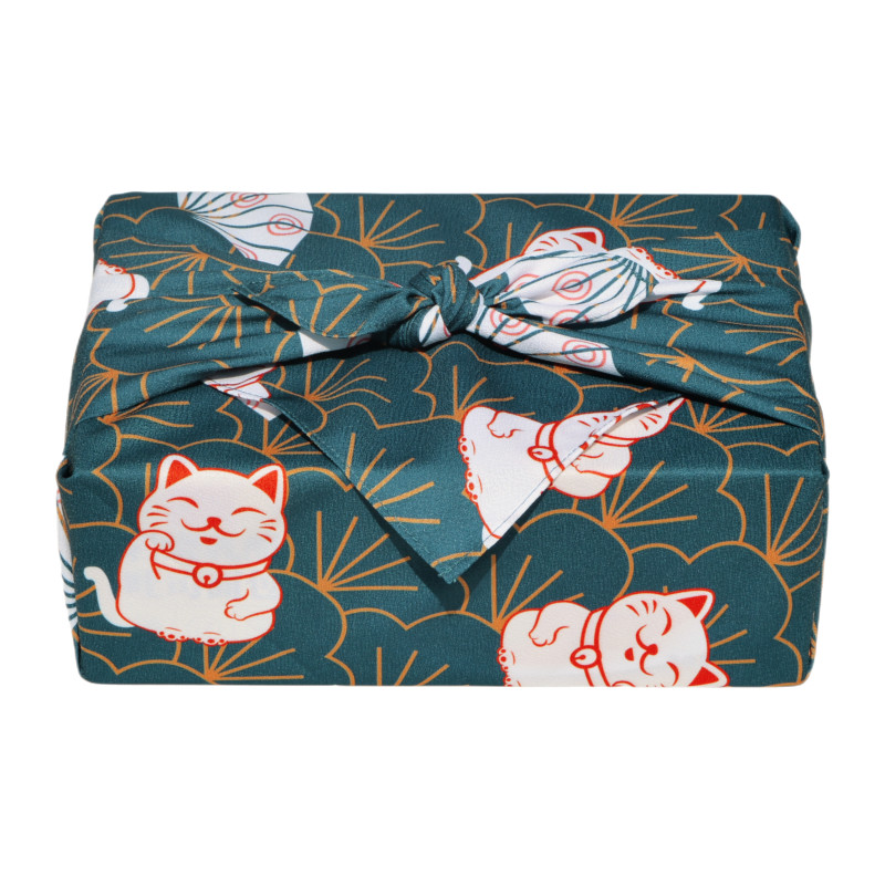 日式和风包裹便当布风吕敷包袱皮节日礼物盒子包装布可定制猫咪
