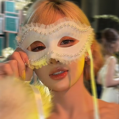 威尼斯高档白色唯美新娘面具舞会