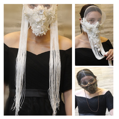 重手工奢华时尚无厘头搞怪 万圣节 cosplay抖音 主题舞会派对面具