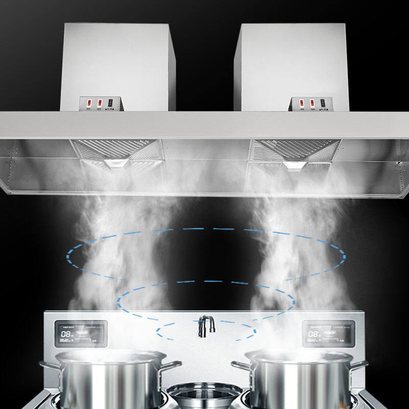 定制油烟机商用餐饮炸鸡农村厨房土灶大吸力抽油烟机低空排放环保
