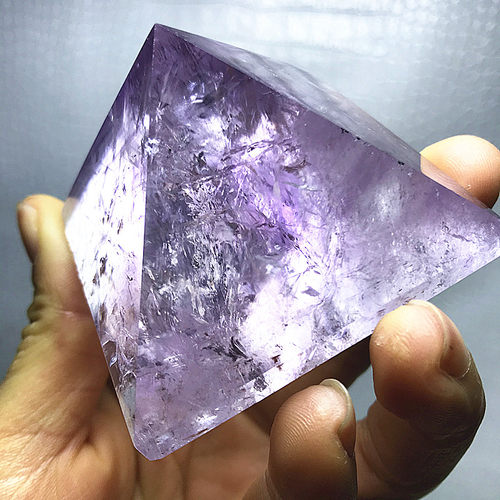 现货紫水晶金字塔矿物晶体摆件