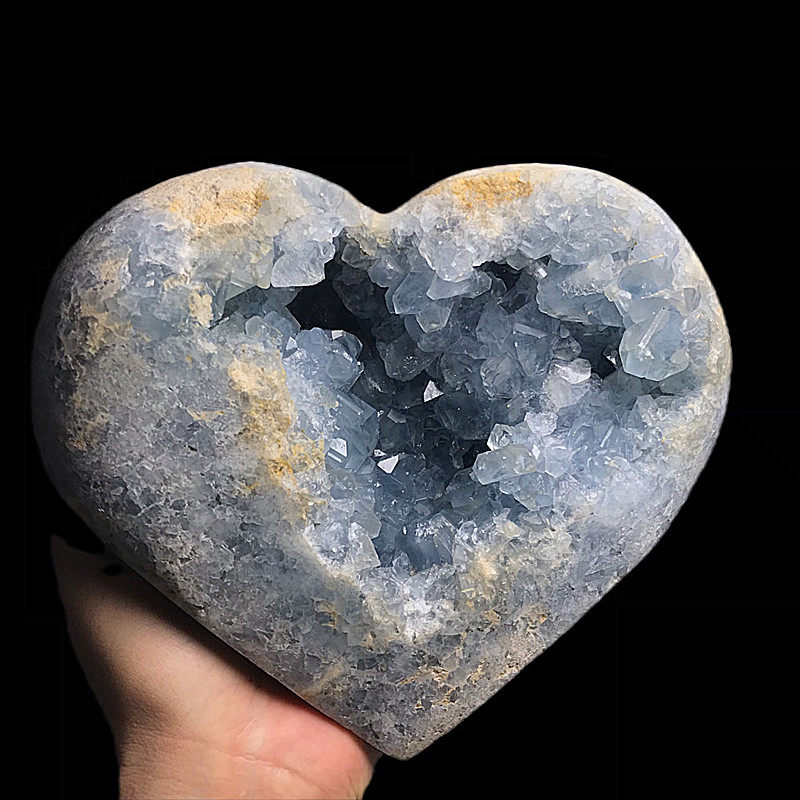 马达加斯加天青石天然矿物晶体矿石原石蓝晶洞宝石奇石标本摆件