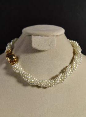 2025颈链新款复古麻花项链宫廷调节夸张感项饰晚礼服搭配小众锁骨