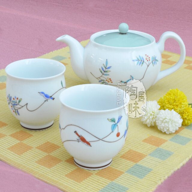 日本制原装进口香兰社日式功夫整套茶具茶杯陶瓷茶壶礼盒礼品套装