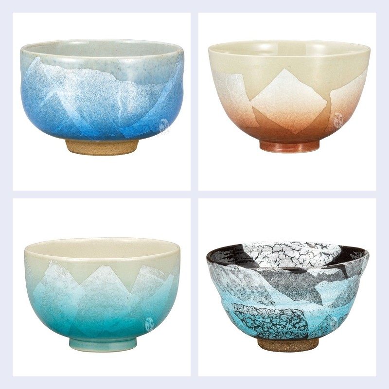 日本制原装进口九谷烧银彩手工日式陶器抹茶碗高级茶具茶道食器钵