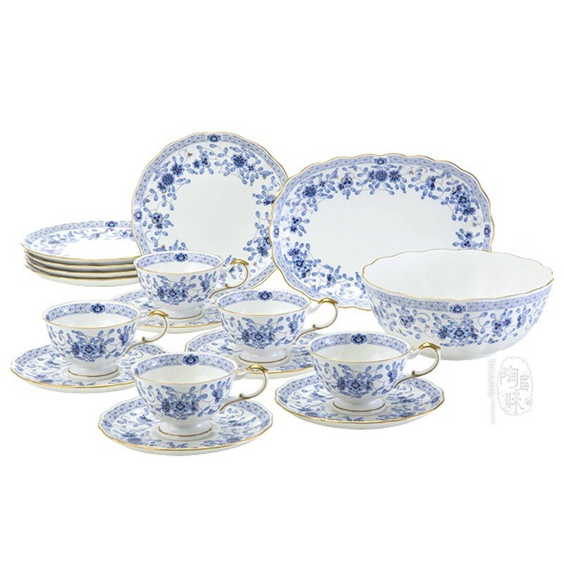 日本直送原装正品Narumi鸣海Milano骨瓷碗盘餐具17件超值限定套装