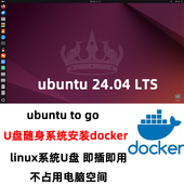 linux系统U盘随身系统ubuntu docker即插即用 togo系统盘24.04安装