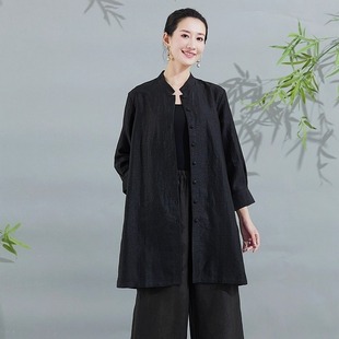 开衫 风衣 外套 断码 35姆 100%桑蚕丝香云纱龟纹 女上衣 2色 3XL