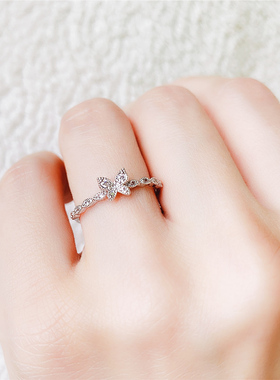 优雅时尚风蝴蝶飞舞戒指新潮款