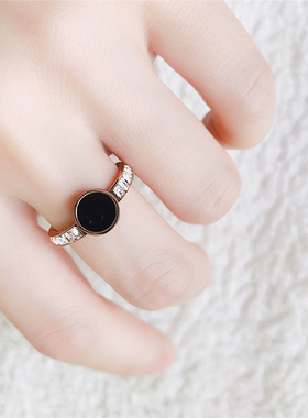 韩版气质时尚优雅高级感黑色滴油