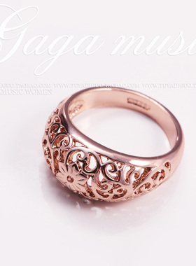复古镂空花纹大气饰品戒指