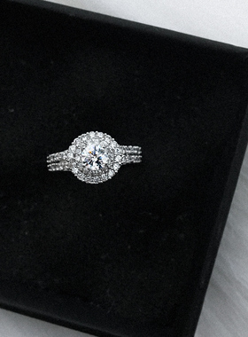 复古时尚风水晶仿真新娘结婚戒子