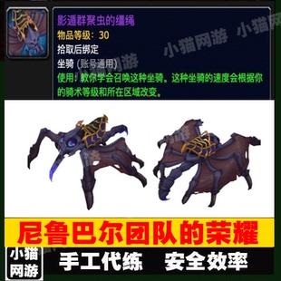 wow魔兽世界代练尼鲁巴尔团队的荣耀坐骑影遁群聚虫手工副本成就