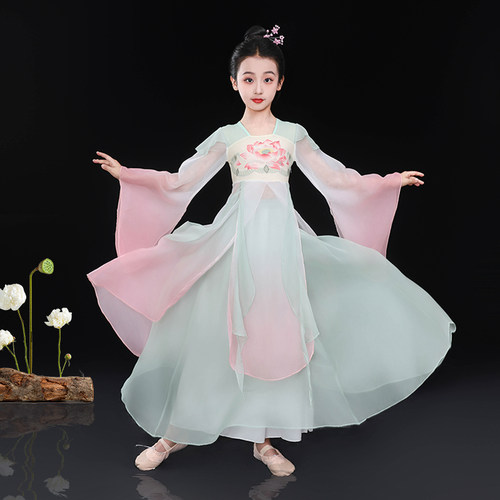 儿童古典舞演出服女新款仙气飘逸