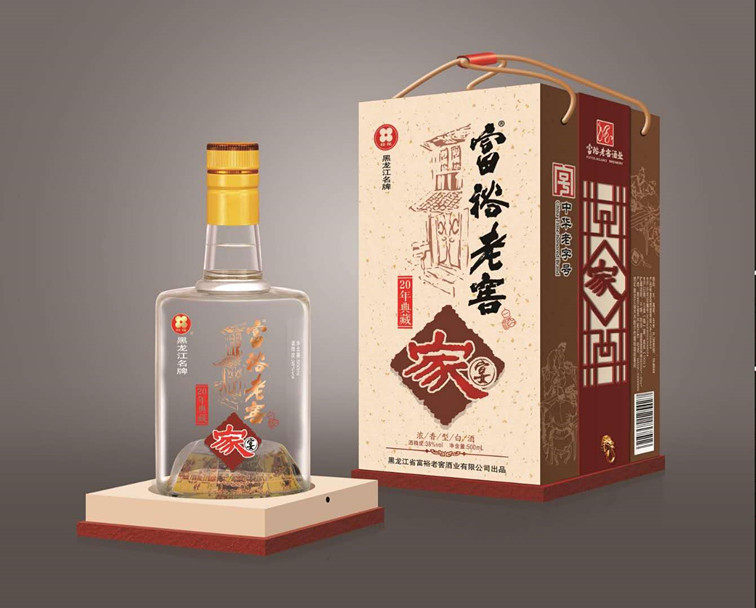 包邮 富裕老窖白酒家宴20典藏 42度500毫升*4瓶一箱
