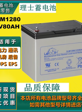 LEOCH理士蓄电池DJM1280 12V80AH免维护UPS EPS原装正品全新现货