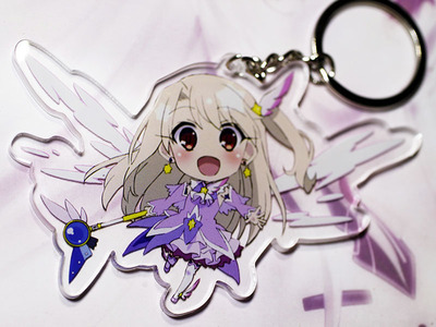 魔法少女伊莉雅双层透明挂件包邮