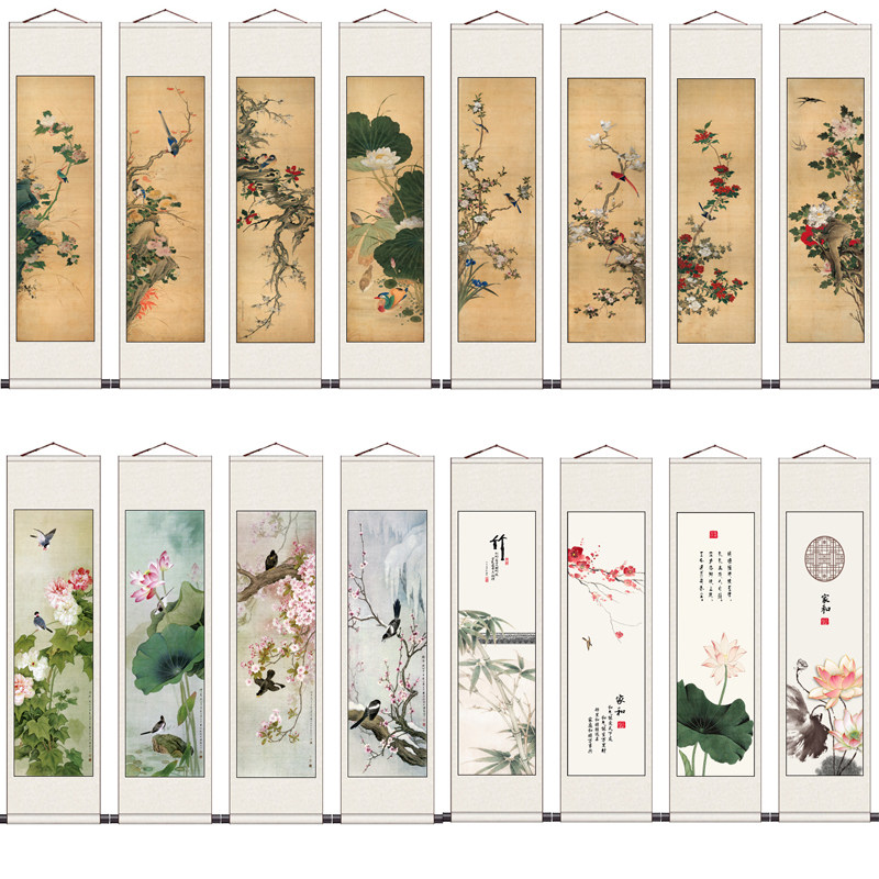 花鸟字画办公室装饰画国画定制