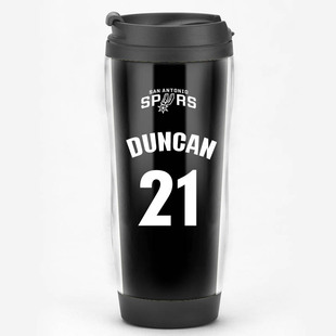 篮球明星周边 石佛邓肯马刺队21号纪念品球迷水杯子偶像马克杯