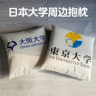 日本大学纪念品 京都大学大阪名古屋早稻田东京大学抱枕周边靠枕