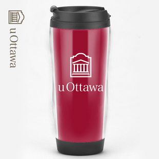 渥太华大学Uottawa纪念品咖啡杯定制加拿大名校留学周边水杯子