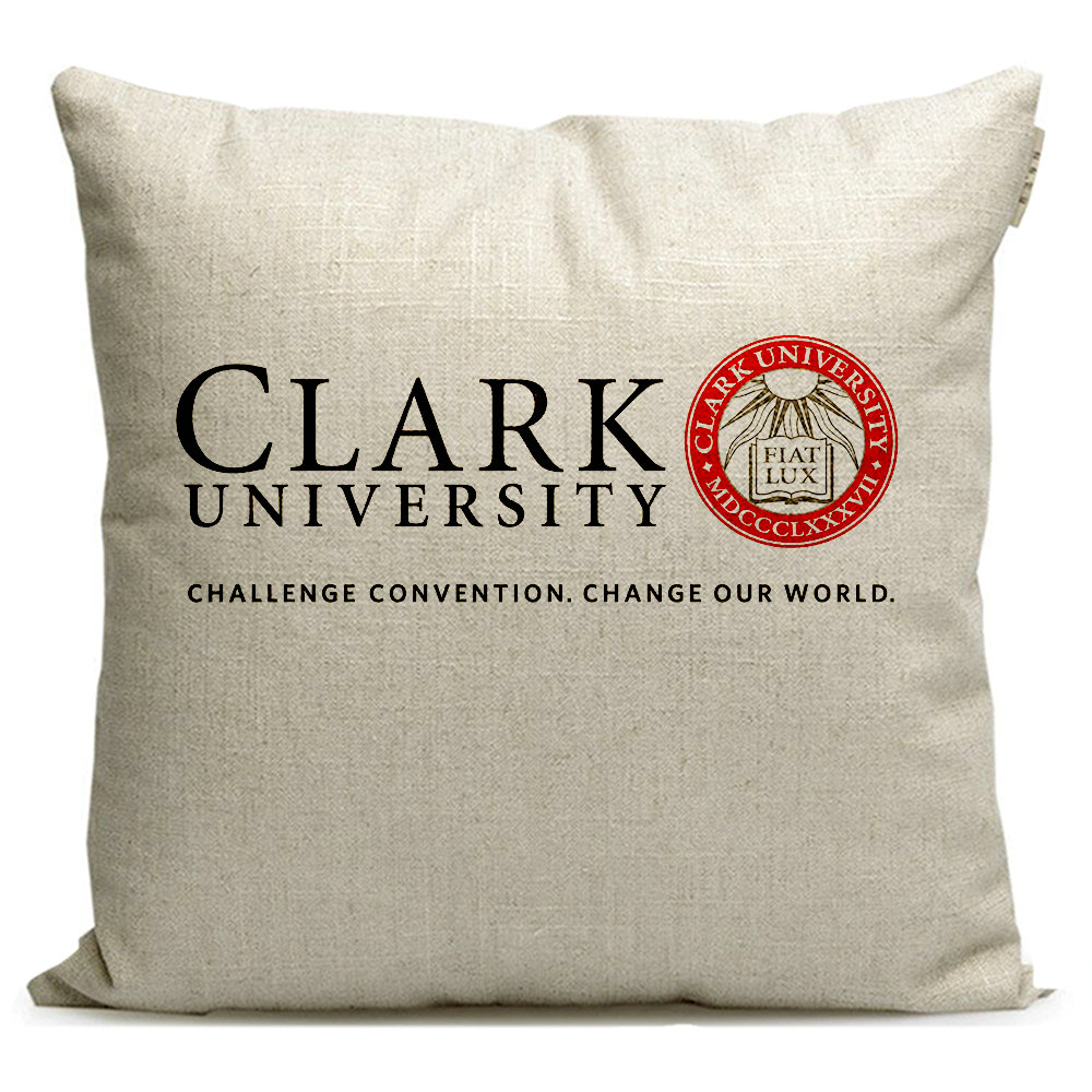 克拉克大学周边纪念品定制美国名校沙发靠垫抱枕Clark University