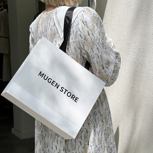 店袋購物袋10個裝 店手提袋挎肩牛皮紙袋加厚定制燙金logo服裝 女裝