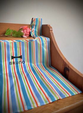 68包邮｜福利折扣！出日本小众个性蓝绿清爽彩虹竖条纹环保购物袋