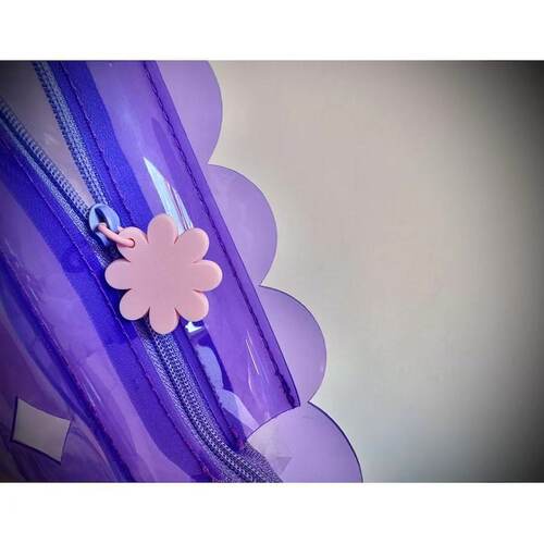 68包邮｜一眼万年！小众半透明紫罗兰花边镂空Q弹果冻化妆收纳包