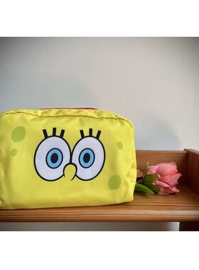 68包邮｜出口欧美外单尾货海绵宝宝派大星大容量卡通收纳化妆包