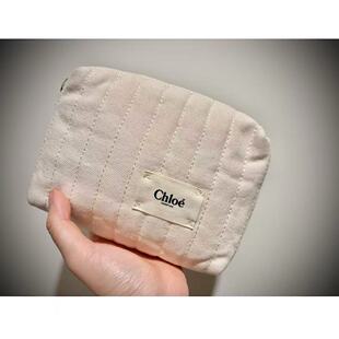 高品自然原麻色夹棉质感金属拉链化妆收纳包 ｜法国品牌经典 包邮