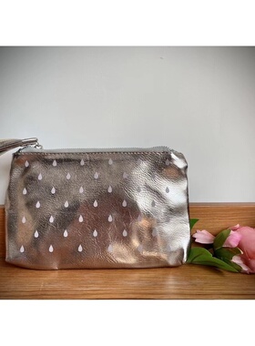 99清仓价｜随便卖卖！微瑕！出口外贸尾货金属pu流苏小雨点收纳包