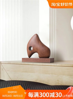 酒店样板间玄关抽象木雕艺术装饰品摆件客厅电视柜木质工艺品摆设