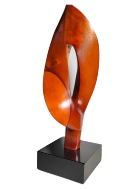 现代抽象实木雕塑摆件会所酒店样板房客厅玄关装饰摆饰软装艺术品