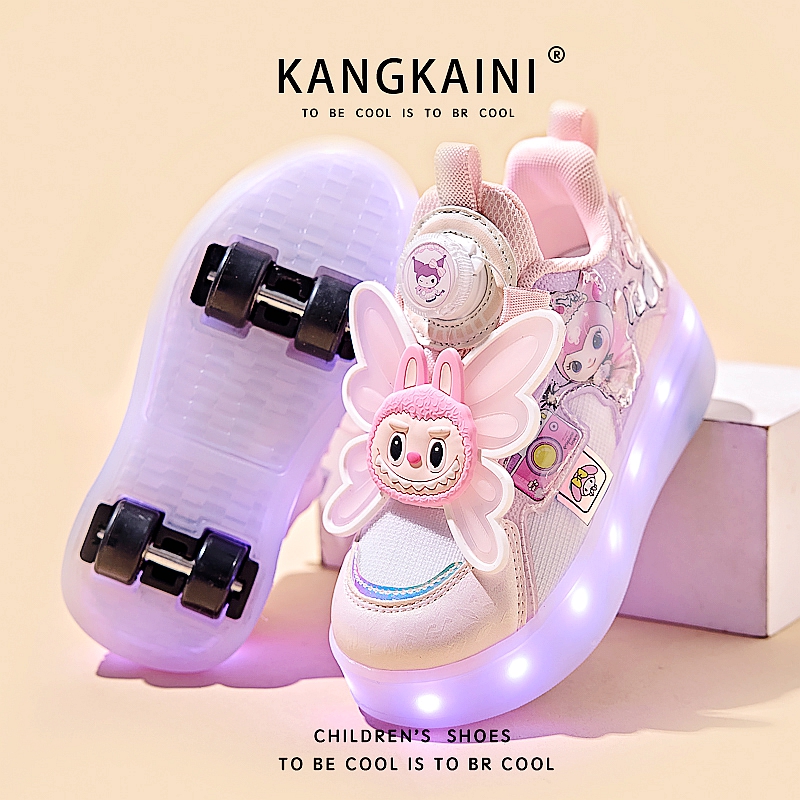 四轮暴走鞋可拆装可走路可充电