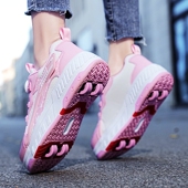 女童鞋 学生四轮隐形暴走轮滑鞋 子2026新款 飞行鞋 儿童运动鞋 暴走鞋