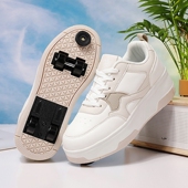 子男童隐形飞行运动鞋 女童暴走轮滑鞋 四轮一键可收缩带刹车儿童鞋