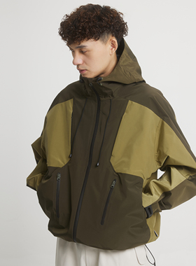 TBALLER 2023新款三防冲锋衣男潮牌硬壳全压胶特氟龙防风防水机能