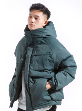 TBALLER 2021新款日系白鸭绒连帽羽绒服男加厚国潮mountain多口袋