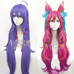 十夜寓言 LOL 英雄联盟千珏 阿狸 灵魂莲华cos假发